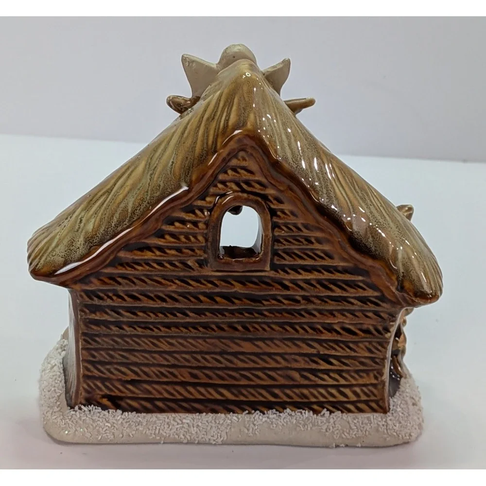 Nativity Scene Figurine Unisex OS Brown Good Glazed Ceramic Angel